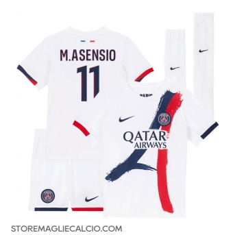 Paris Saint-Germain Marco Asensio #11 Maglia Gara Trasferta Repliche 2024-25 Bambino